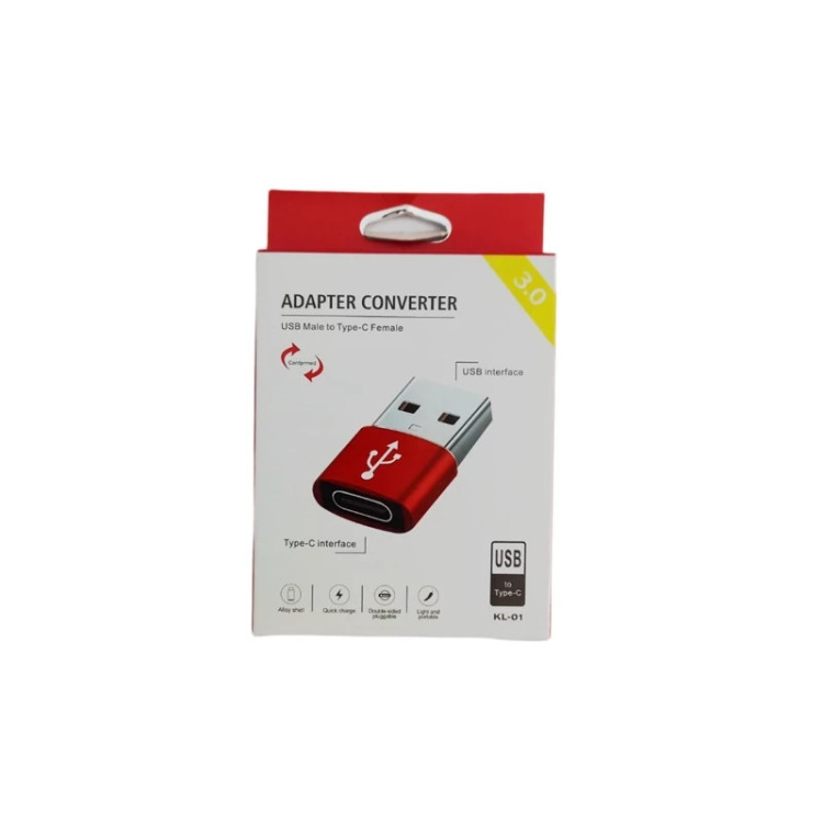 تبدیل Adapter Converter USB TO Type-C مدل KL - 01