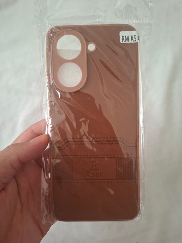 قاب چرمی Raian طرح دوخت محافظ لنزدار برای REDMI A5