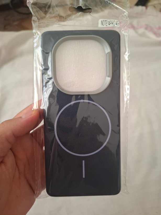 قاب چرمی ژله ای Leather طرح مگ سیف کلاسیک برای NOTE 14 PRO 4G