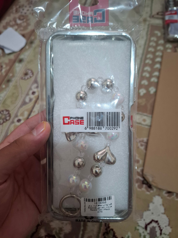 قاب آینه ای طرح دار دور براق محافظ لنزدار با بند مچی برای REDMI A4-14C