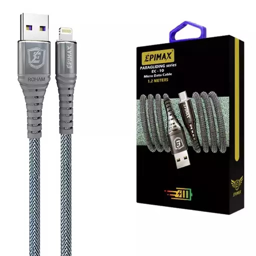 کابل لایتنینگ فست شارژ 5 آمپر اپی مکس EC-12 طول 1.2 متر رنگ مشکی