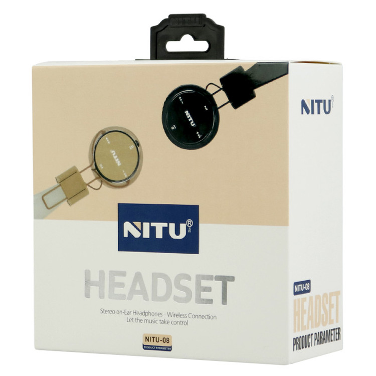 هدفون بلوتوثی رم خور Nitu NITU-08 رنگ مشکی