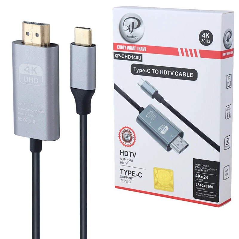 کابل تبدیل Type-C به HDMI ایکس پی پروداکت XP-CHD140U طول 2 متر