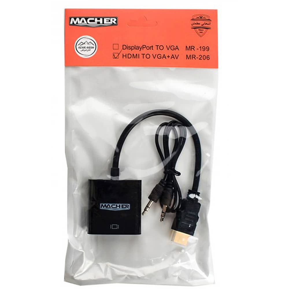 تبدیل HDMI به VGA مچر MR-206 + کابل صدا