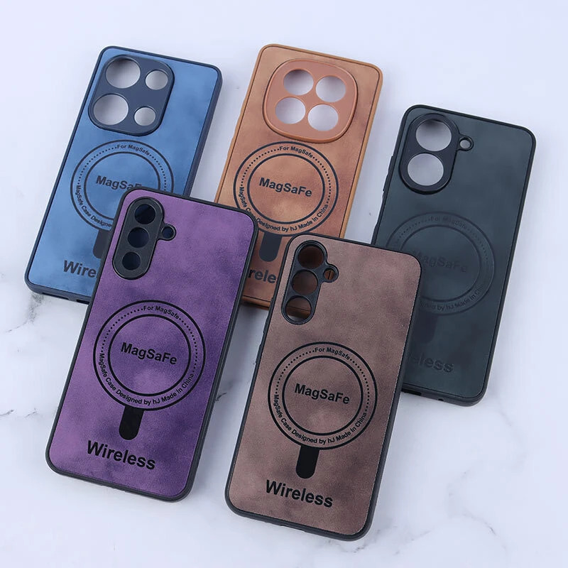قاب چرمی طرح مگ سیف Wireless S25 FE