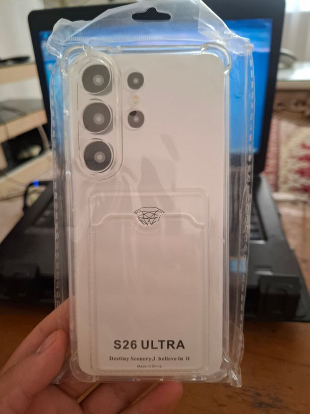 قاب ژله ای ضربه گیر جاکارتی دار شفاف S26 ULTRA